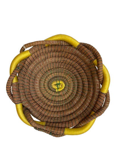 Basket: African Handwoven - Yellow